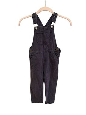Mango Kids Charcoal Grey Denim Overalls - Size 4-5 (110 CM)